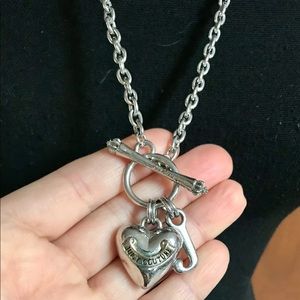 Juicy Couture necklace,longer front toggle 4 charm